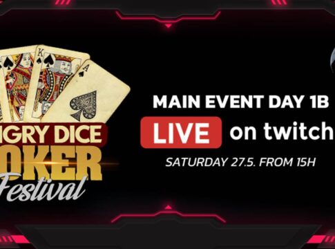 Samstag ab 15:00 Uhr – Tag 1b des €100 Angry Dice Main Events aus dem GCA Pokerroom!