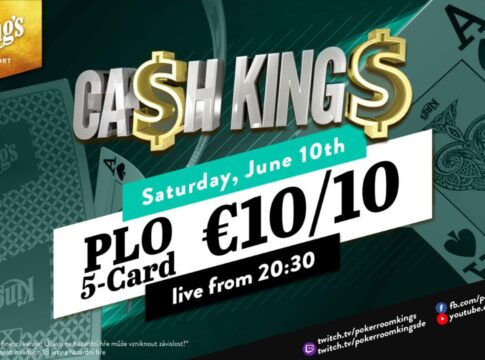 Samstag ab 20:30 Uhr – Ca$h King$ Special 5-Card PLO €10/€10 aus dem King’s!