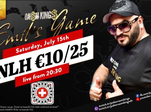 Samstag ab 20:30 Uhr – Ca$h King$ Special „Emil’s Game“ NLH €10/€25 aus dem King’s!