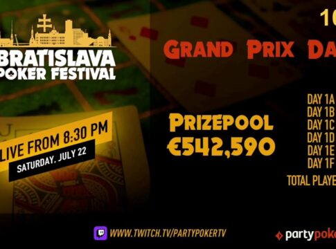 Livestream ab 22:00 Uhr vom Tag 2 des partypoker LIVE Grand Prix Bratislava!