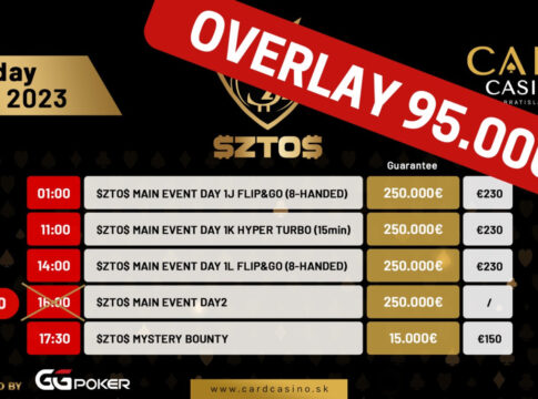 Über €95.000 Overlay beim $ZTO$ Main Event im CC Bratislava! – Sonntag „Last Chance“!