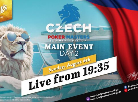 Sonntag ab 19:35 Uhr – Tag 2 der €150 Czech Poker Masters aus dem King’s!