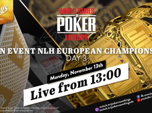 Montag ab 13:00 Uhr – Tag 3 des €10.350 WSOPE NLH Main Events #13!