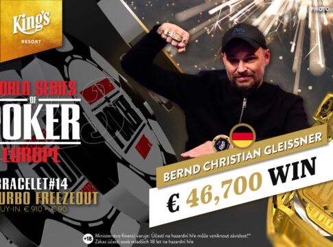 Bernd Gleissner nimmt beim NLH Turbo Freezeout ein Bracelet mit!