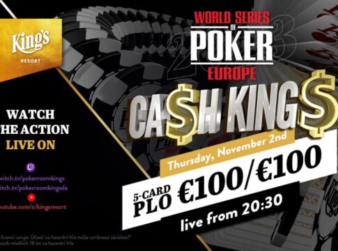 Donnerstag ab 20:30 Uhr – Ca$h King$ Special 5-Card PLO €100/€100 aus dem King’s!
