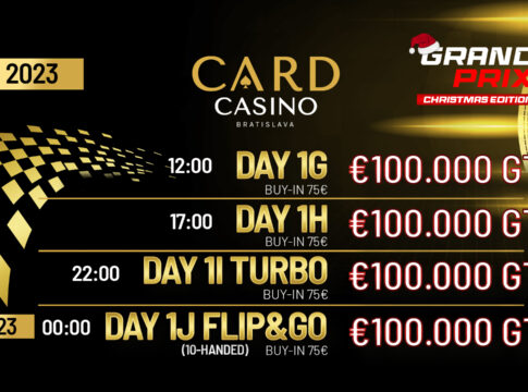 Card Casino Bratislava: Sechs von zwölf Starttagen im Grand Prix absolviert!