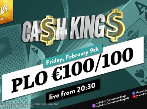 Freitag ab 20:30 Uhr – Ca$h King$ Special 5-Card PLO €100/€100 aus dem King’s!