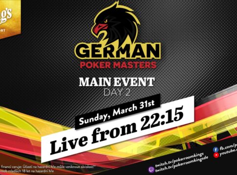 Ostersonntag ab 22:15 Uhr – Tag 2 der €250 German Poker Masters aus dem King’s!