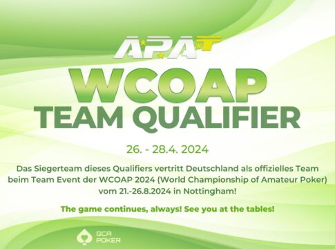 Für Deutschland zur Poker-WM: WCOAP Team Qualifier im GCA!