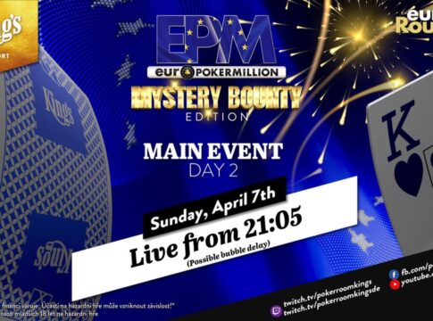 Sonntag ab 21:10 Uhr – Tag 2 der €490 EPM Mystery Bounty Edition aus dem King’s!