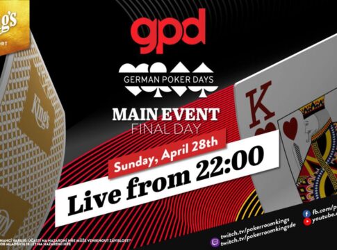 Sonntag ab 22:00 Uhr – Finale des €199 German Poker Days Main Events aus dem King’s!
