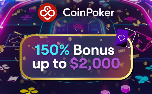 Neuer maximaler Einzahlungsbonus von $2.000 beim Crypto Pokerroom CoinPoker