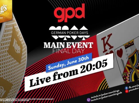 Sonntag ab 20:05 Uhr – Finale des €199 German Poker Days Main Events aus dem King’s!