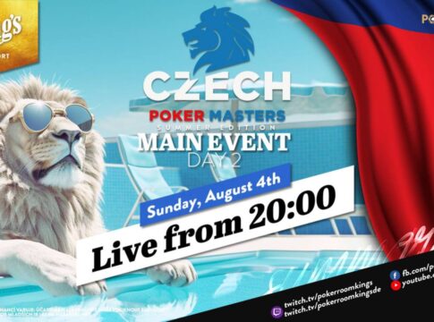 Sonntag ab 20:00 Uhr – Tag 2 der €150 Czech Poker Masters aus dem King’s!