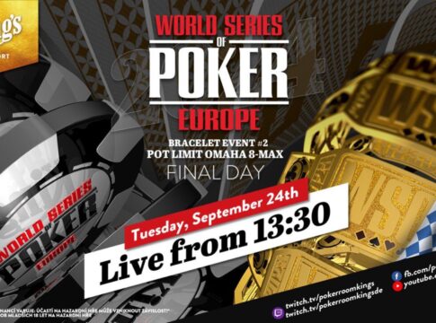 Dienstag ab 13:30 Uhr – Finale des €550 WSOPE PLO 8-Max Events #2 aus dem King’s!