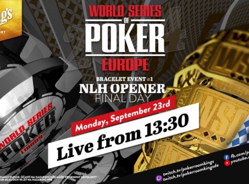 Montag ab 13:30 Uhr – Finale des €350 WSOPE Opener Events #1 aus dem King’s!