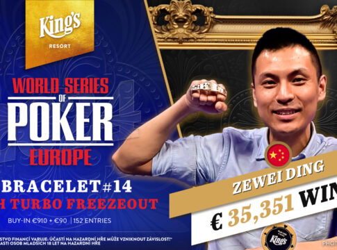 Bracelet für Zewei Ding beim WSOPE NLH Turbo Freezeout!