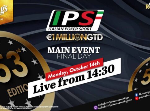 Montag ab 14:30 Uhr – Finale des €380 IPS 1 Million Main Events aus dem King’s!