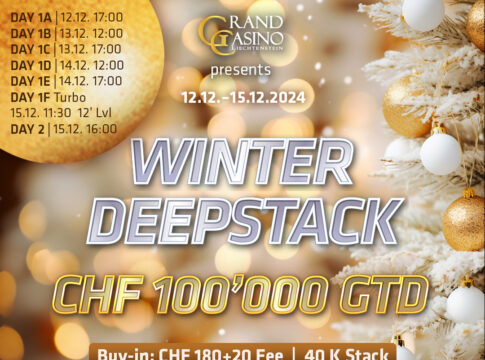 Vier Turniertage, CHF 100.000 Garantie: das Winter Deepstack im GCLi!