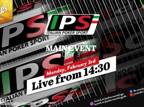 Montag ab 14:30 Uhr – Tag 3 des €380 Italian Poker Sport Main Events aus dem King’s!