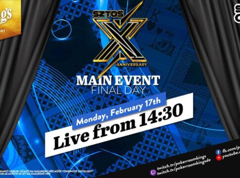 Montag ab 14:30 Uhr – Finale des €250 $ZTO$ NLH Main Events aus dem King’s!