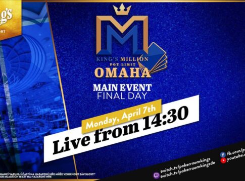 Montag ab 14:30 Uhr – Finale des €1.100 King’s Million PLO Edition Main Events!