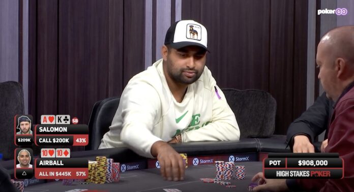 Nik Airball beim mit $908k größten Pot in S14 E13 High Stakes Poker