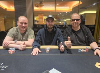 Die "BOOM - 15 Grand" Dealmaker: (v.l.n.r.) Patrick Pirner, Joel Merck, Tobias Berben