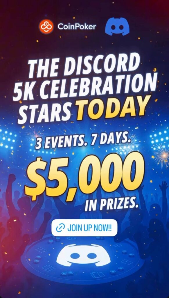 CoinPoker Discord Exclusive League #2 - The Discord 5K Celebration starts TODAY