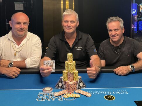 3 der 7 Dealmaker im Grand Stack: Mr7, C.W. ***, Junice Kocher, Johannes Weber, Mario Heissmann, Roman Lendi, Josef Meunsburger