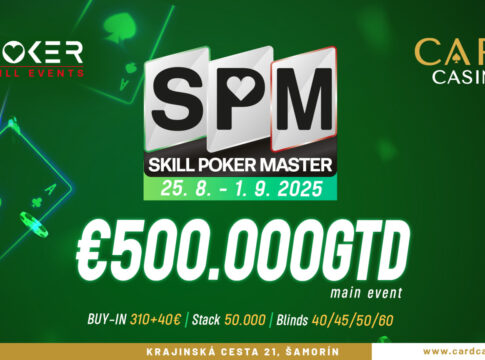Das Skill Poker Master Festival kehrt zurück ins Card Casino SK mit €500.000 GTD!
