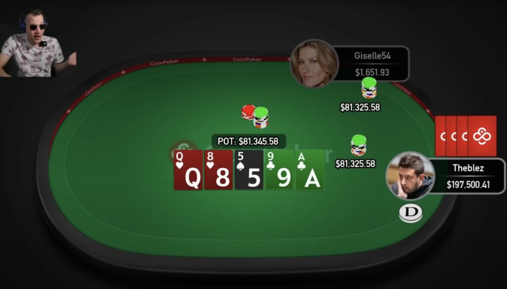CoinPoker High Stakes - Theblez vs. Giselle54 - 1k Fold in 243k Pot