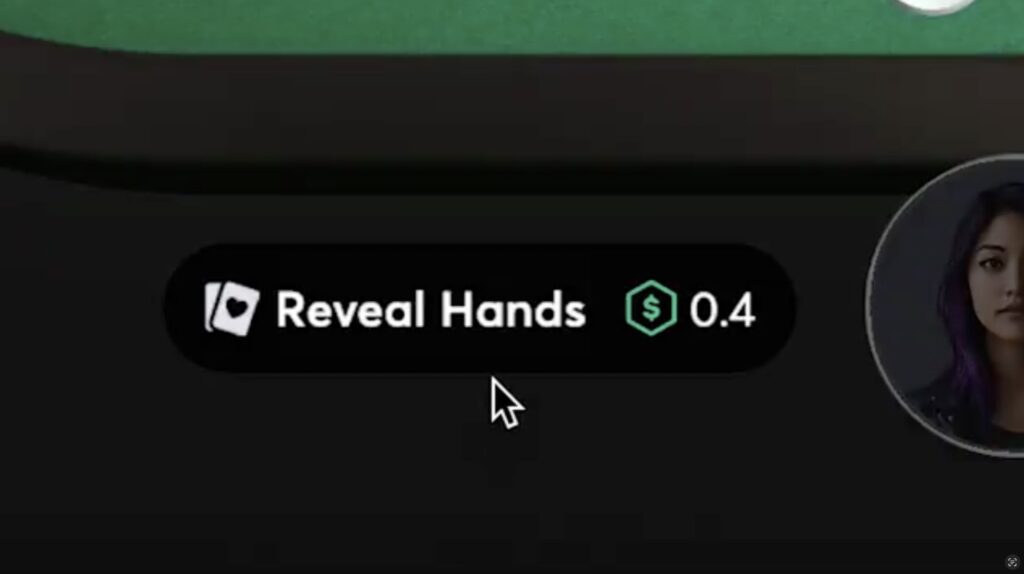 ClubWPT Gold Reveal Hands Button