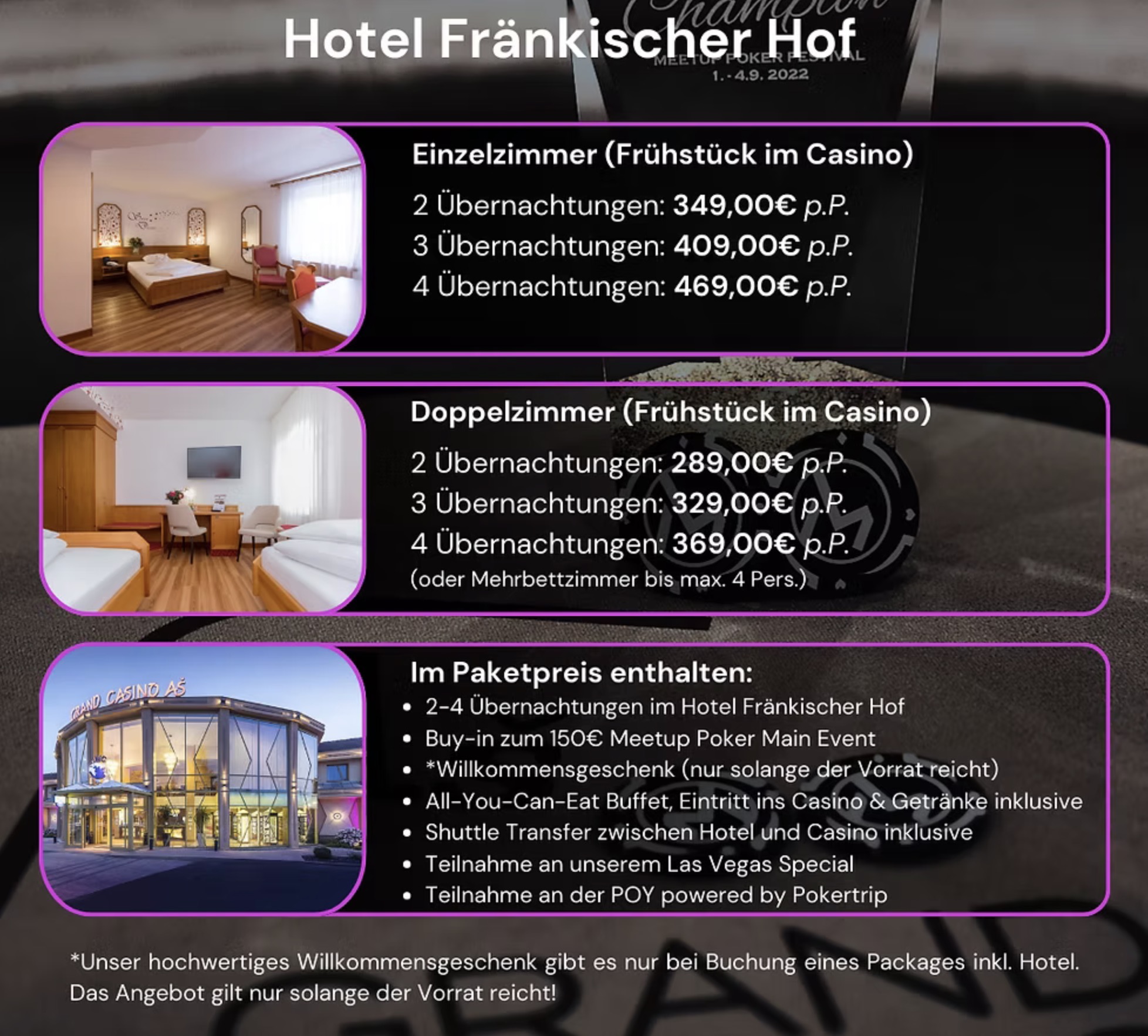Meetup Poker MUP - Hotel Fränkischer Hof