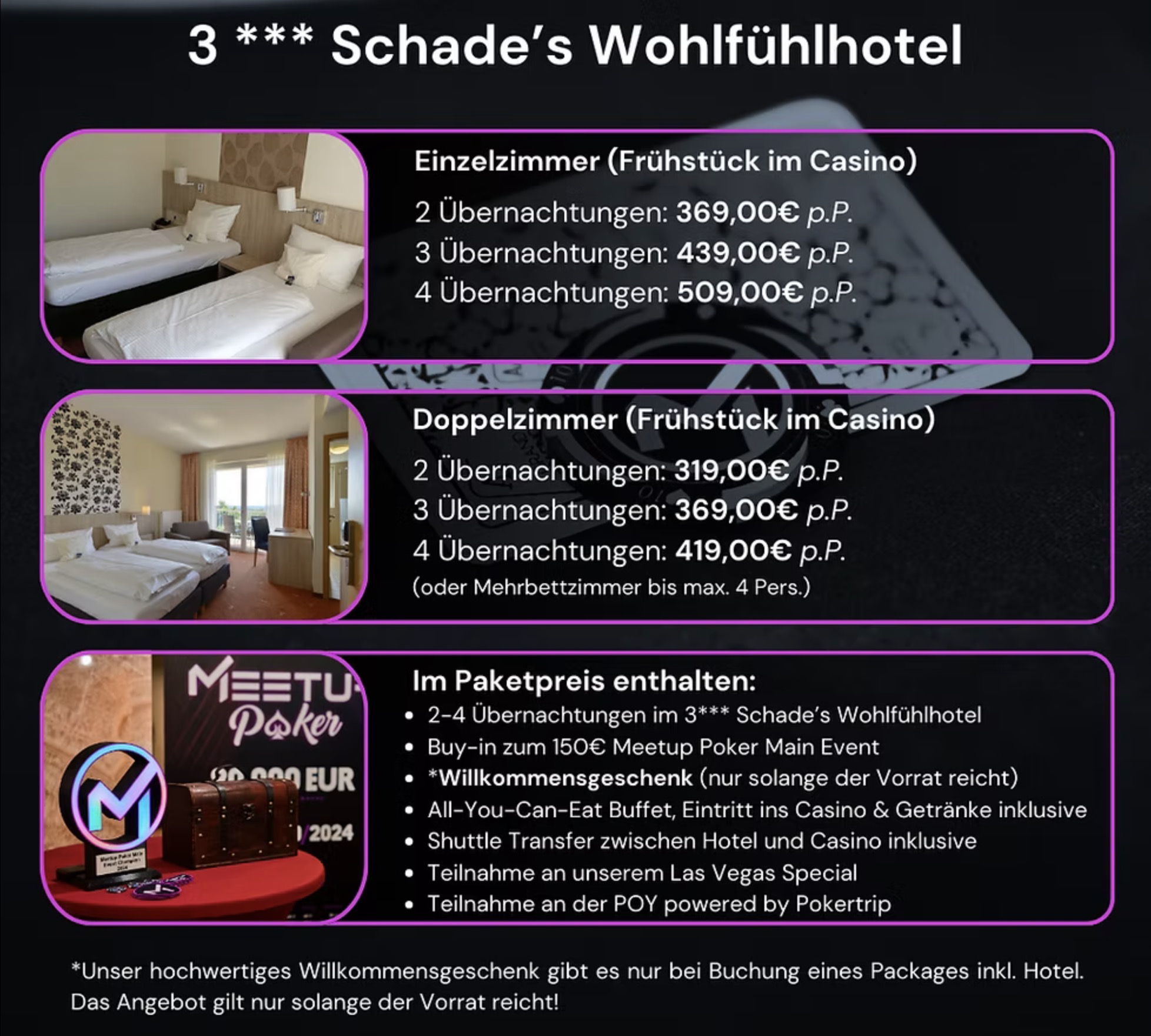 Meetup Poker MUP - Schades Wohlfühlhotel