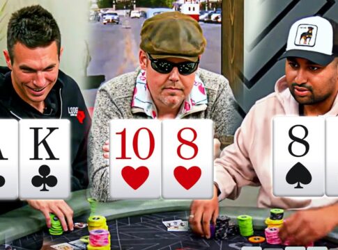 Poker at the Lodge 500k 3-way all-in - Doug Polk, TESLA, Nikhil Arcot Nik Airball