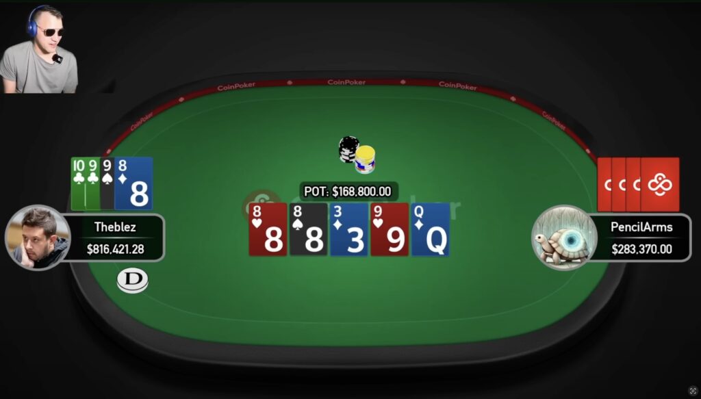 CoinPoker High Stakes - Theblez vs. PencilArms - turns the World