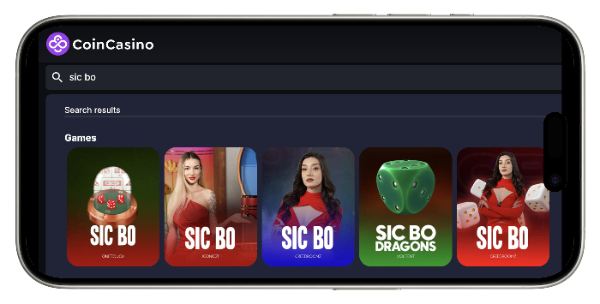 Sic Bo im CoinCasino