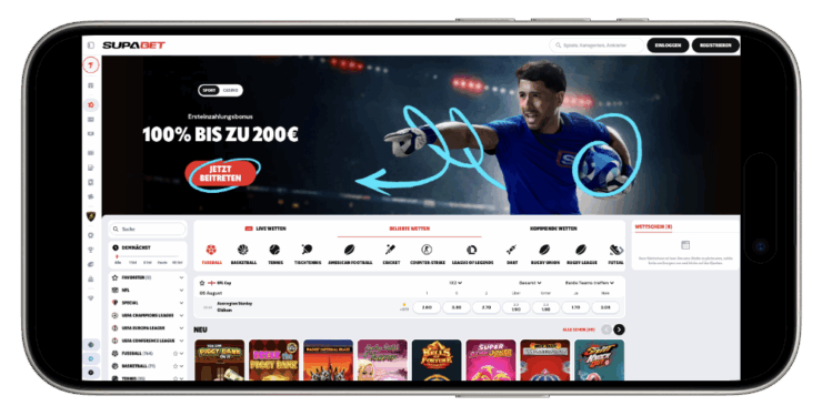 SupaBet ohne Wettsteuer