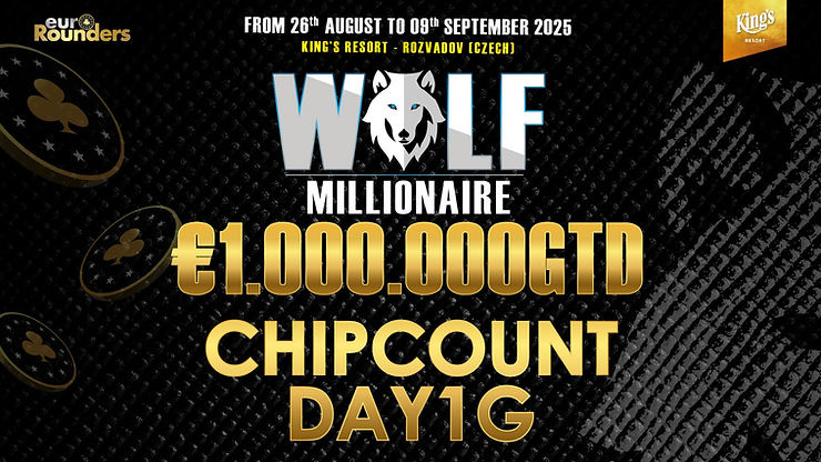 WOLF Millionaire Main Event Chipcount Day 1F