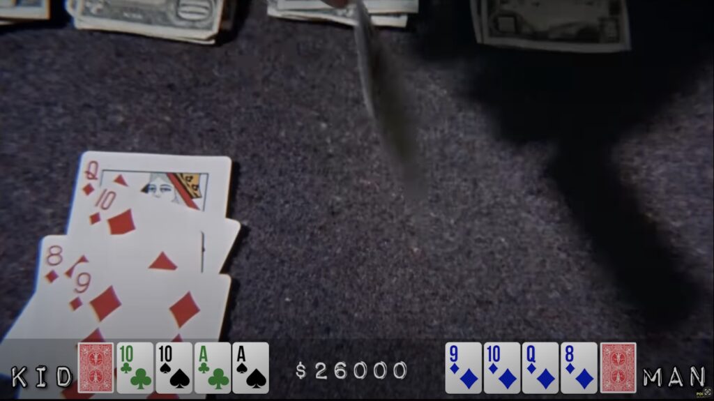 Die Heads-Up Hand zwischen "The Kid" und "The Man" im Showdown