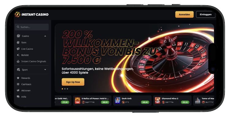 instant casino ohne steuer