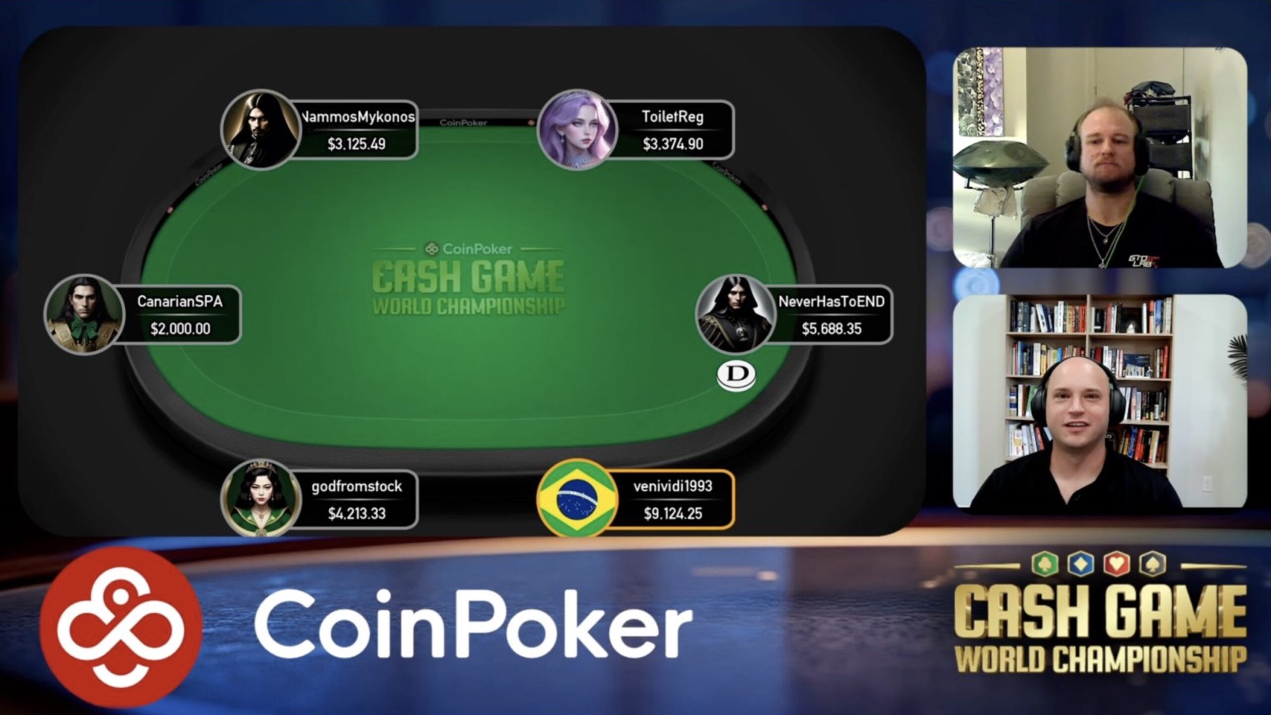 CoinPoker PLO CGWC Cash Game World Championship - Day 8 - INTRO - Richard Gaymer + Sterling Savill