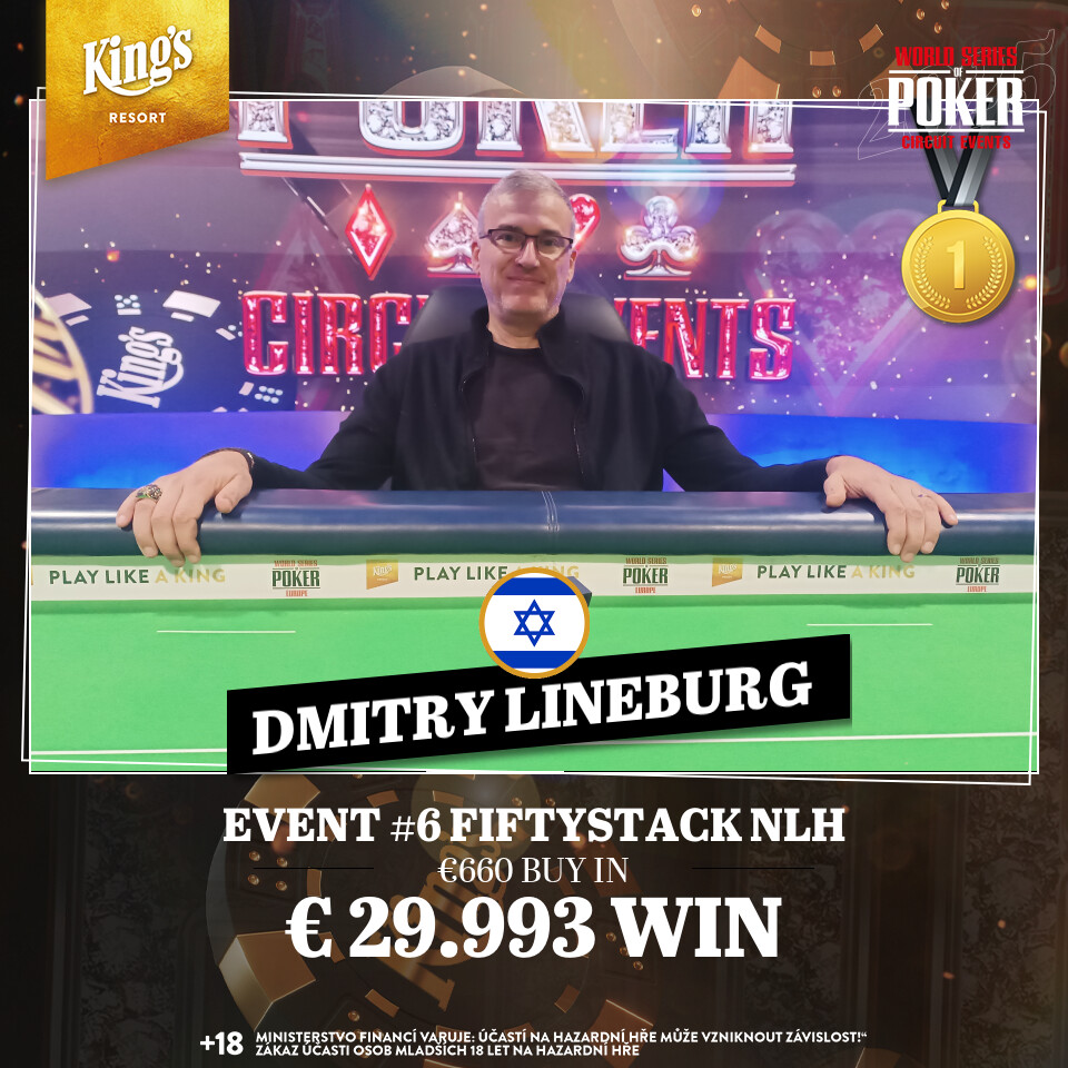 WSOPC €660 Fiftystack NLH Winner: Dmitry Lineburg (ISR)