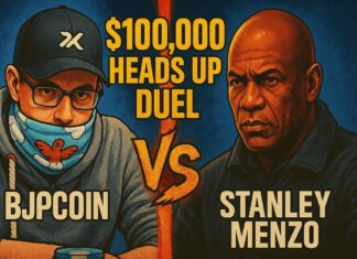 Bobby James Poker BJPCoin vs Stanley Menzo stanleymenzo NL100000 HU4Rollz - YouTube Video 2