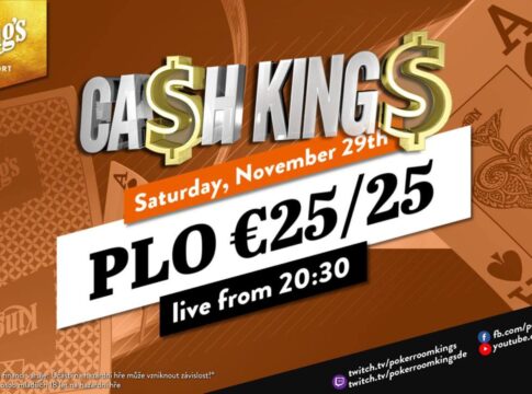 Samstag ab 20:30 Uhr – Ca$h King$ Special €25/€25 PLO Cash Game aus dem King’s!