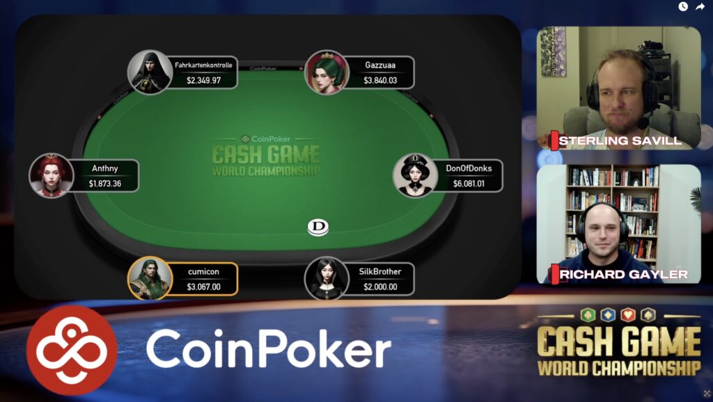 CoinPoker PLO CGWC Cash Game World Championship - YouTube Day 9 - Sterling Savill & Richard Gayler