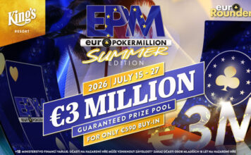 €3.648.400 warten an Garantien bei der €3M EPM Euro Poker Million Summer Edition im King’s!