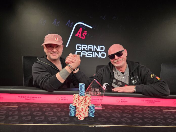 FG Cup - vlnr Bibi + Shark D Haiko-2 Erfolgreich im FairGame Poker Cup: (v.l.n.r.) "Bibi" (2.) und "Shark D Haiko" (1.)