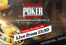 Dienstag ab 13:30 Uhr – Finaltag des €1.500 WSOPC NLH Main Event #10 aus dem King’s!